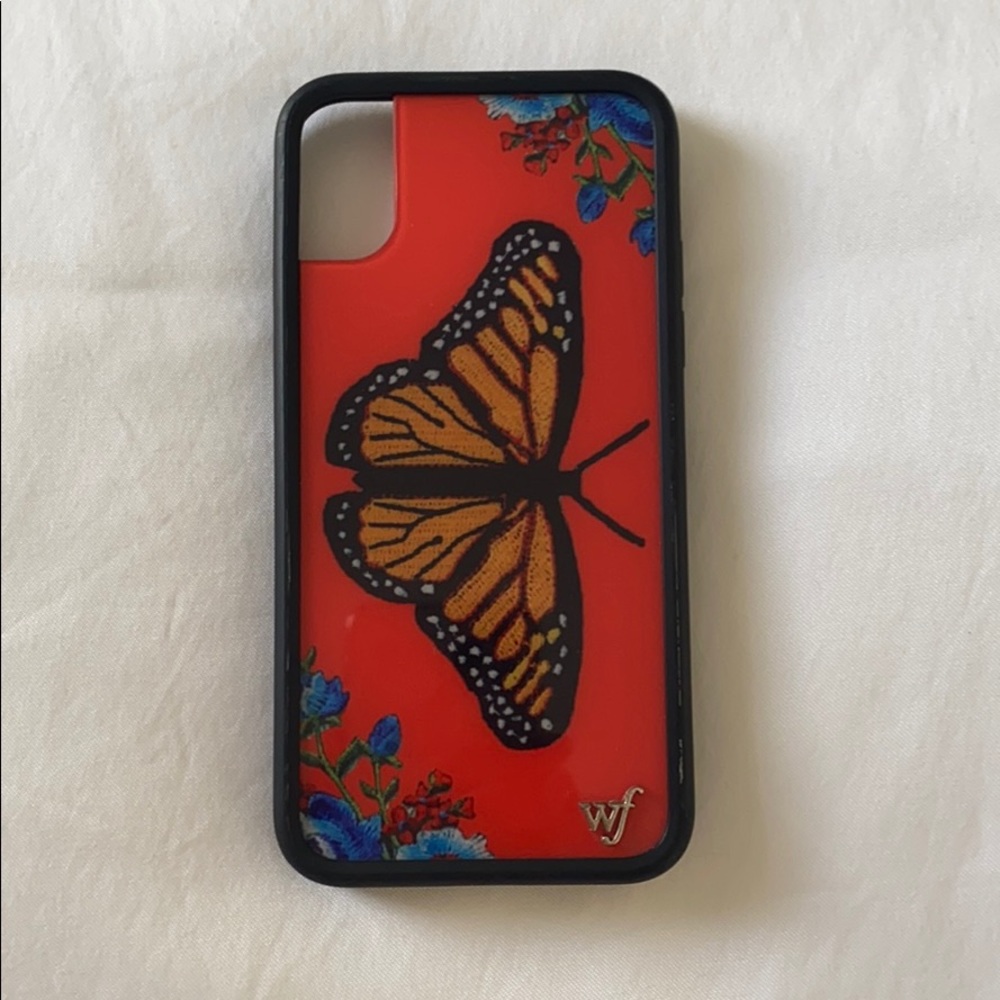 iPhone X wildflower butterfly case